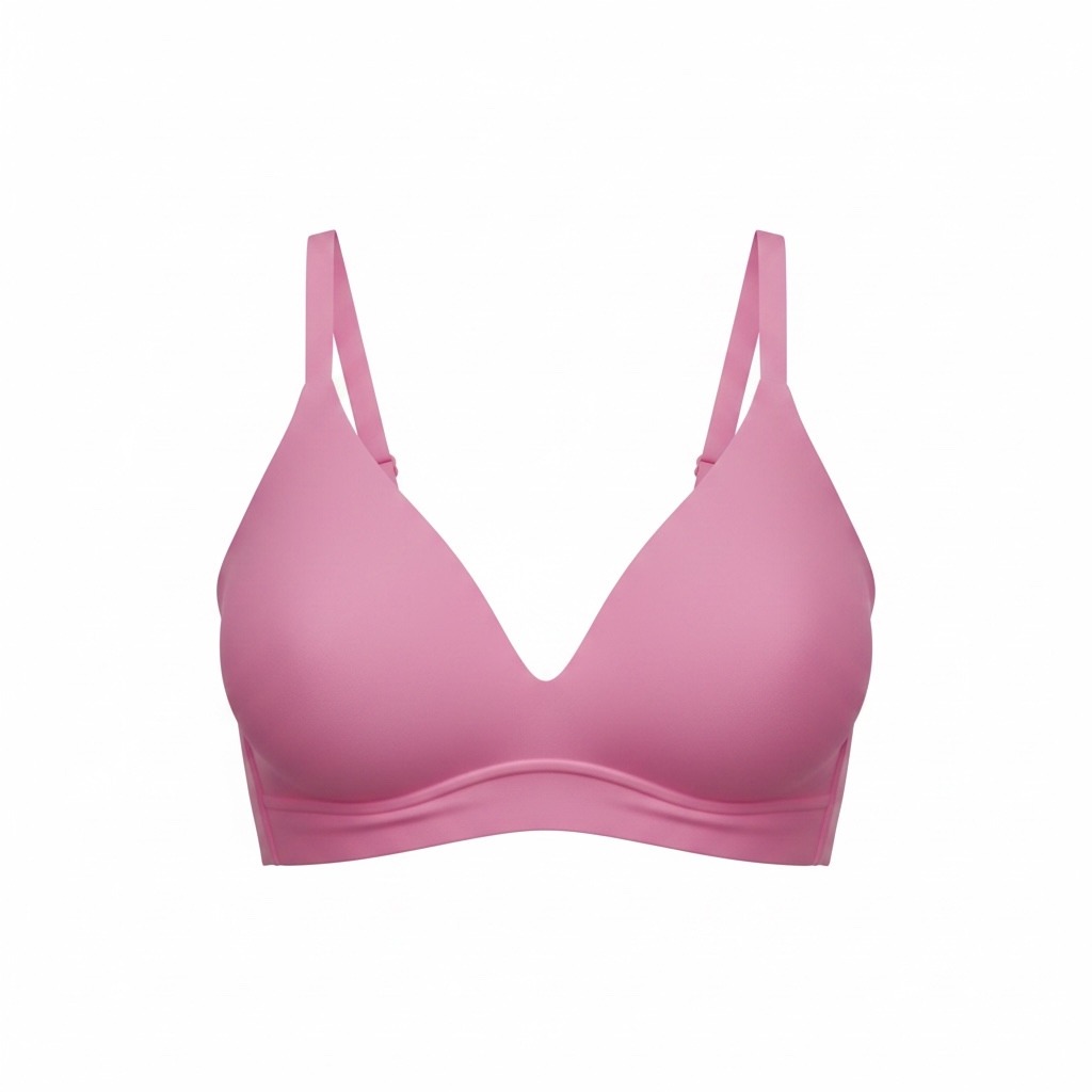 Parade Pink Seamless V-Neck Bralette Womens Size Medium Adjustable Straps
